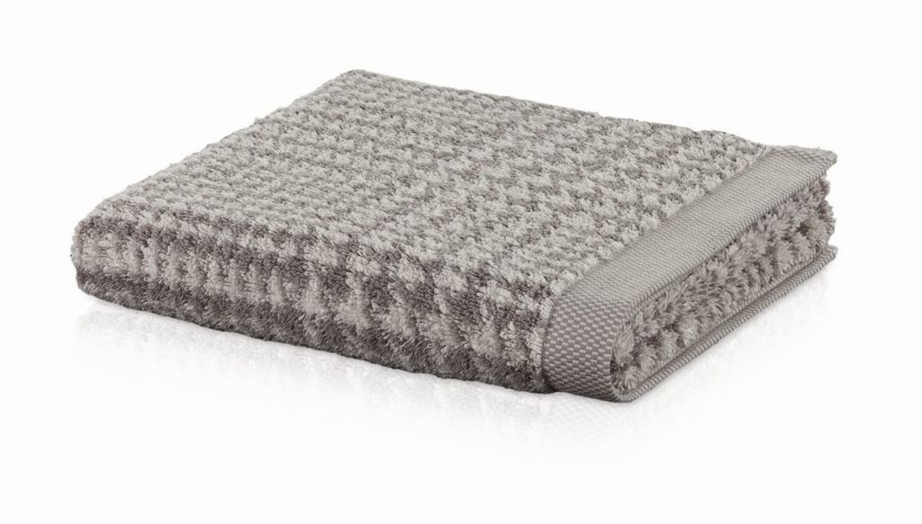 Möve Brooklyn Handtuch Glencheck 50 x 100 cm aus 85% Baumwolle/10% Viskose aus Bambus-Zellstoff/5% Leinen nature/cashmere
