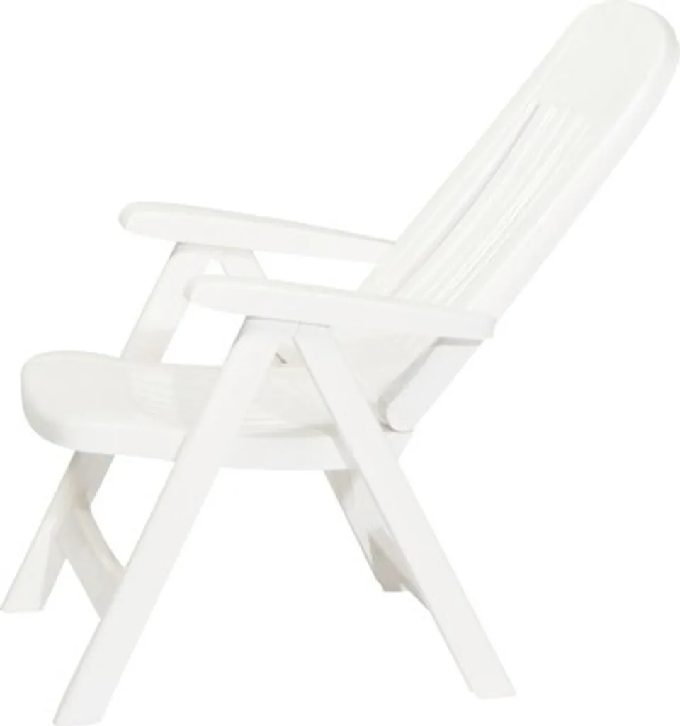 Fauteuil pliant Sieger Comtesse blanc pour balcon et petite terrasse - 9