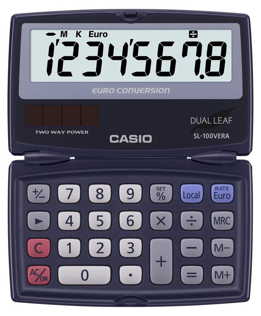 Kalkulator kieszonkowy CASIO SL-100VERA czarny Zdjęcie produktu 