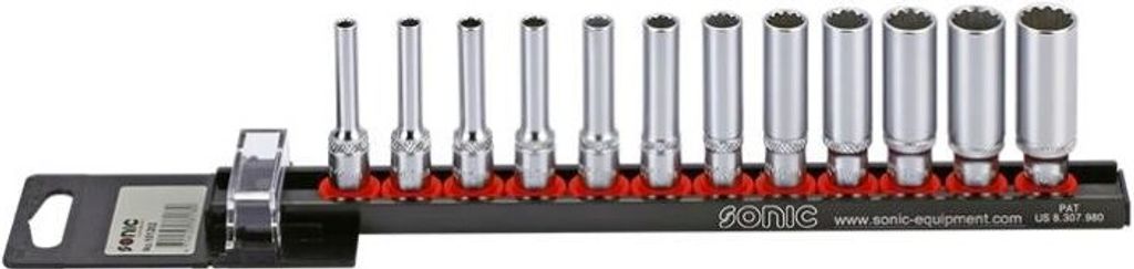 SONIC Steckschlüsselsatz Knarenkasten 101202 Chrom-Vanadium-Stahl Aluminium