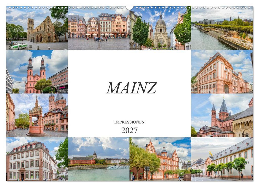 Mainz Impressionen (Wandkalender 2027 DIN A2 quer), CALVENDO Monatskalender