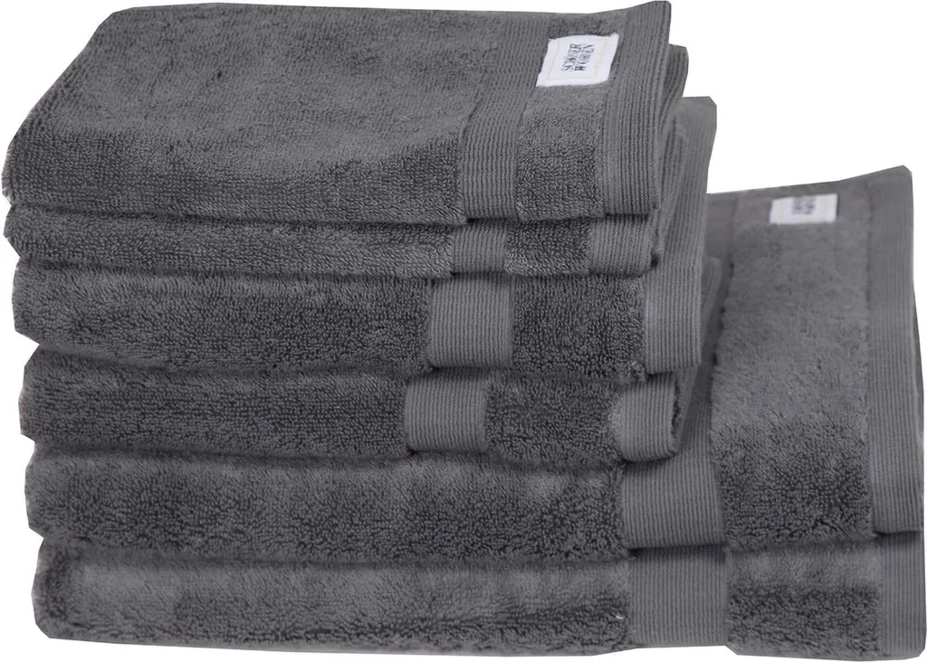 Offerta Set 6 Asciugamani Antracite Schöner Wohnen Cuddly-H 550g