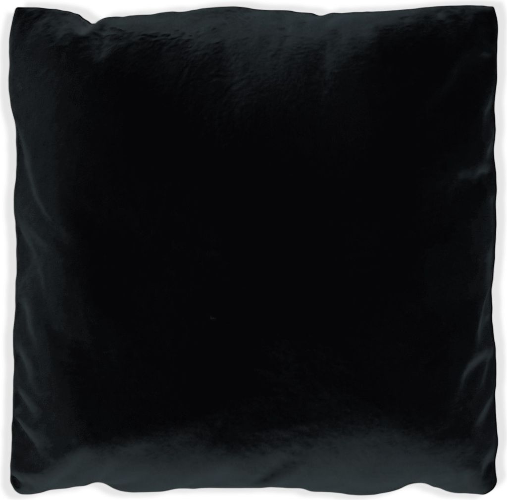 Wallario Premium Kissen, weiche Oberfläche, mit Motiv Schwarz, Größe: 40 x 40 cm, mit weißer Rückseite