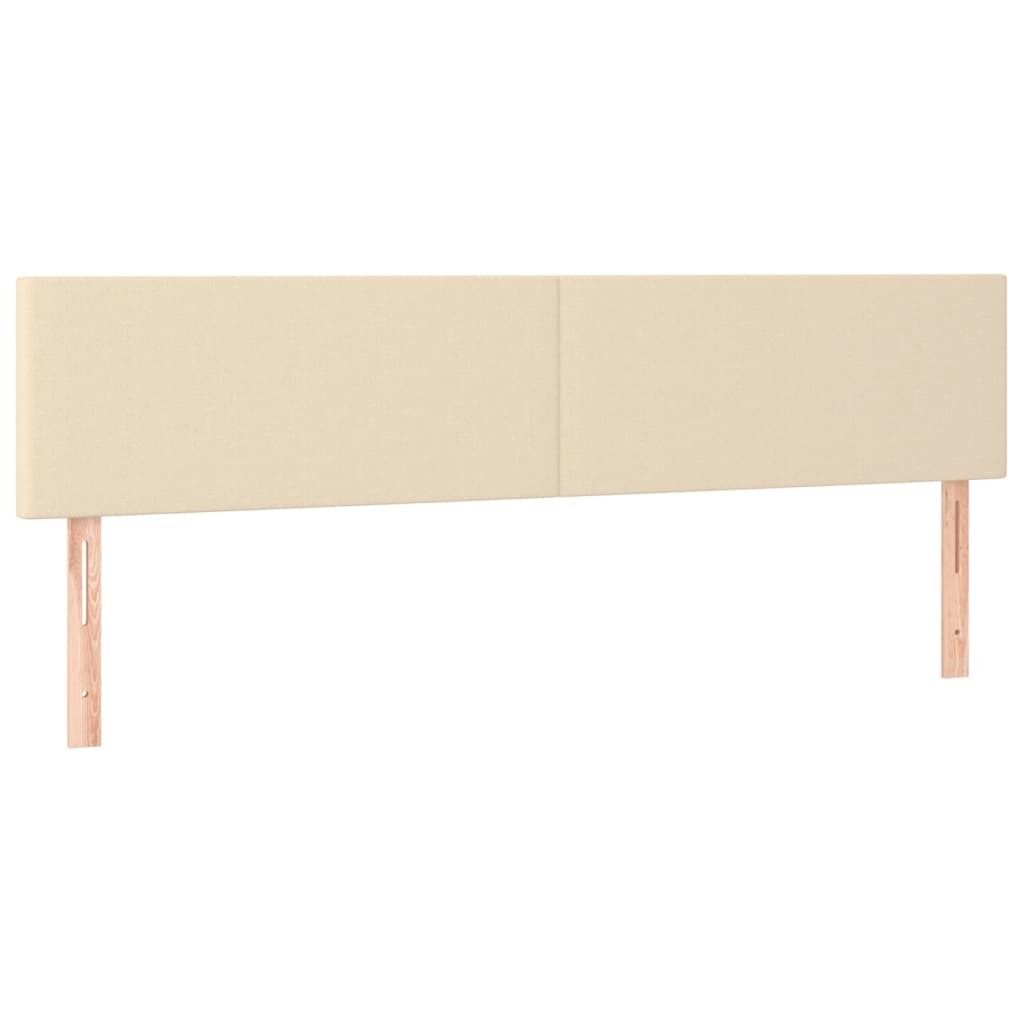 vidaXL Kopfteile Creme 200x5x78/88 cm Stoff Produktbild 
