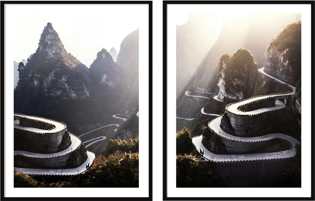 Habillez vos Murs Vide : Set 2 Peintures avec Cadre 53x73 cm Diptyque