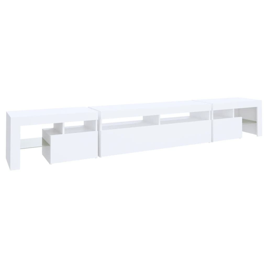 Mobile TV con luci LED bianco 260x36,5x40 cm Immagine del prodotto 