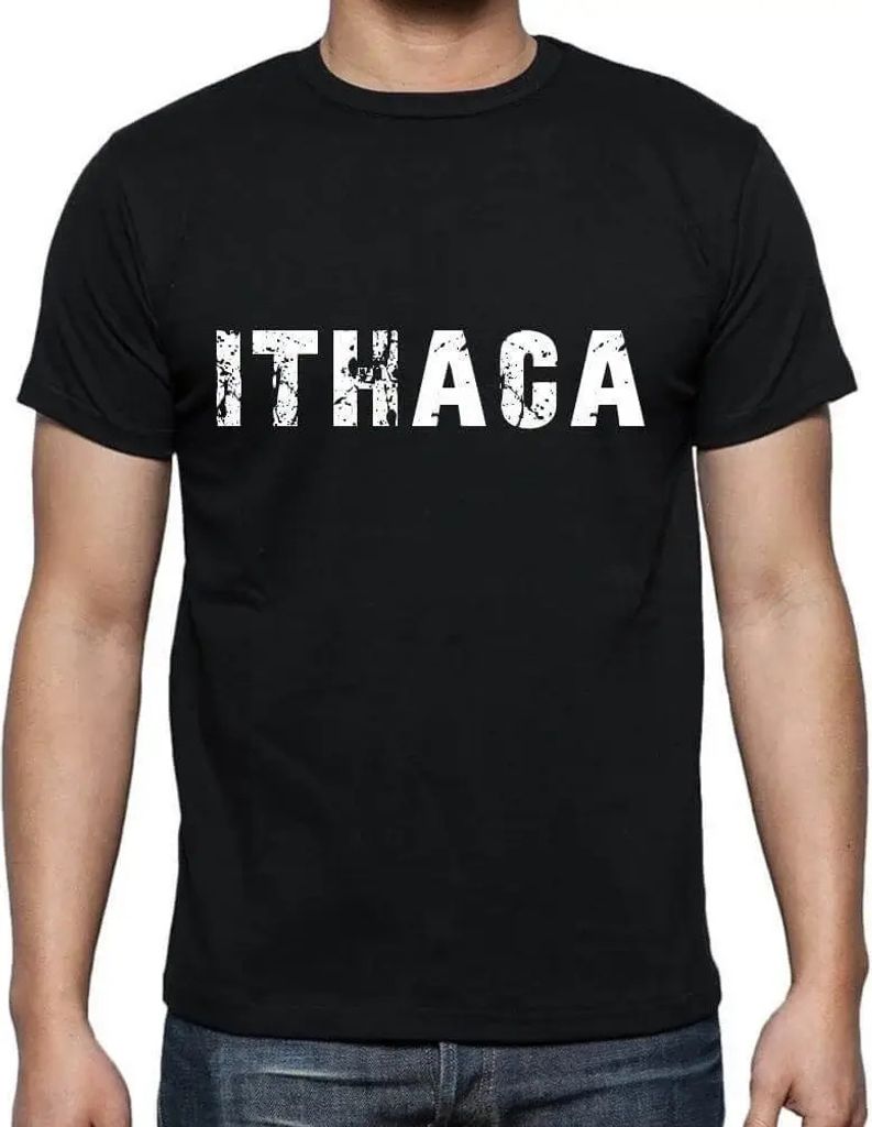 Herren Grafik T-Shirt Ithaca Öko-Verantwortlich Vintage Jahrgang Kurzarm Lustige Druck Geburtstag Geschenk Mann