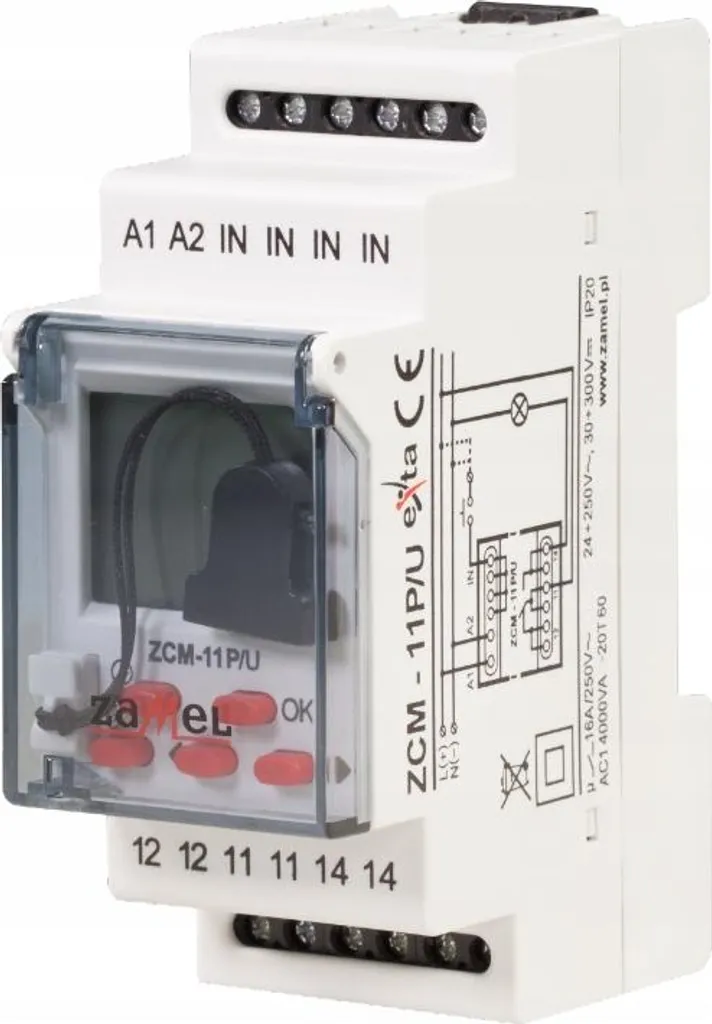 Programmateur hebdomadaire ZCM-11P/U monocanal avec écran LCD EXTA