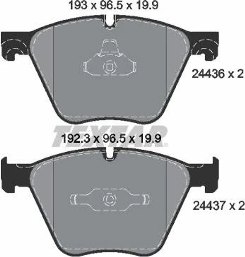 Plaquettes de frein Textar 2443601 pour BMW X5 X6 et Série 7 F01 F02
