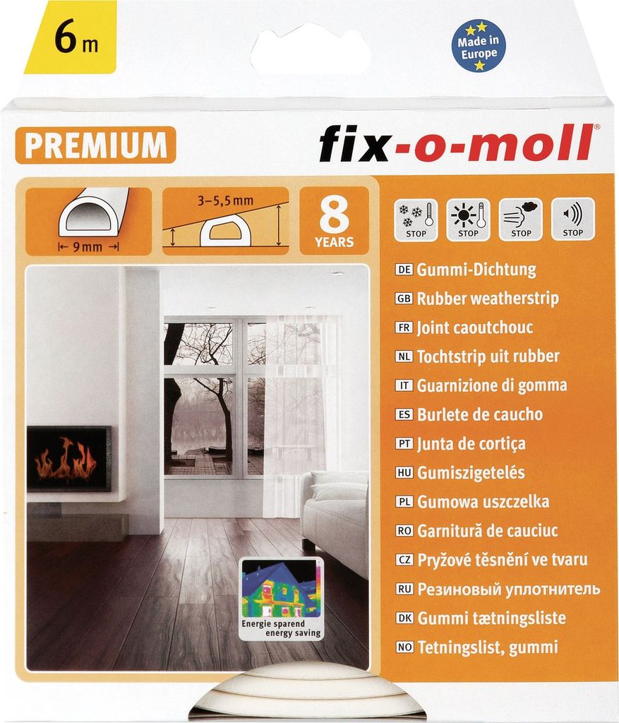Joint profilé D fix-o-moll 6m blanc Image du produit 