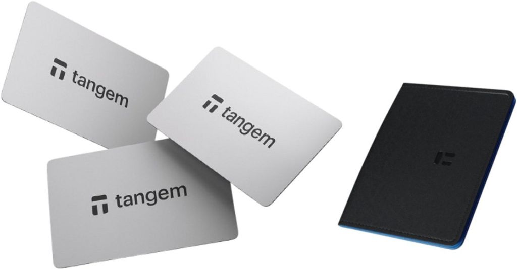 Tangem Wallet 3 Karten + Tangem Kartenhalter Advantage Bundle - Weiß