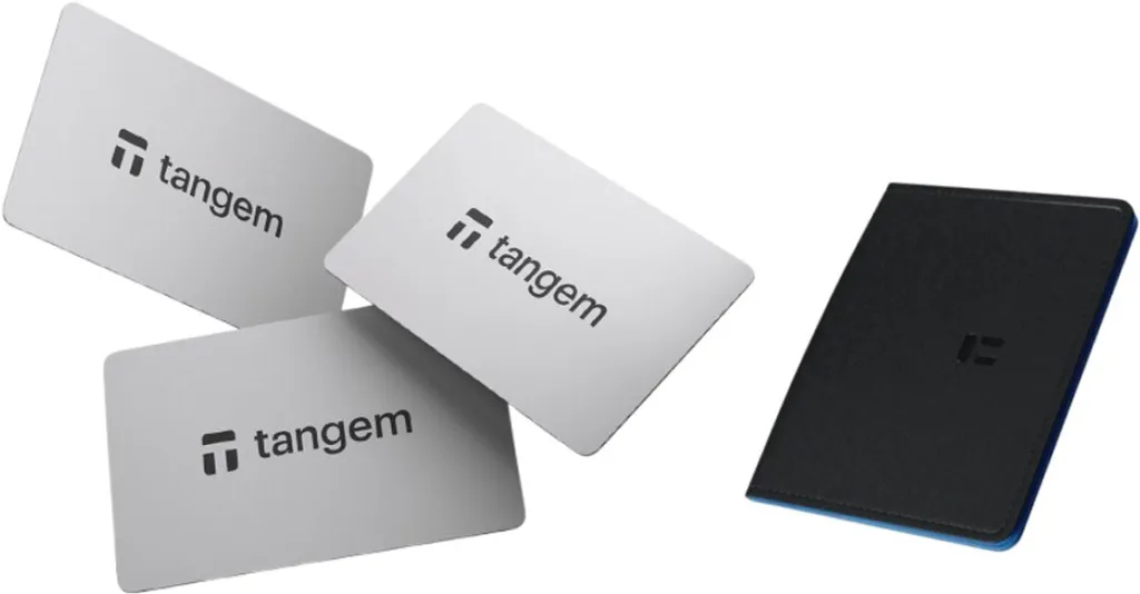 Portefeuille Crypto Matériel Tangem Blanc 3 Cartes et Porte-cartes Pro