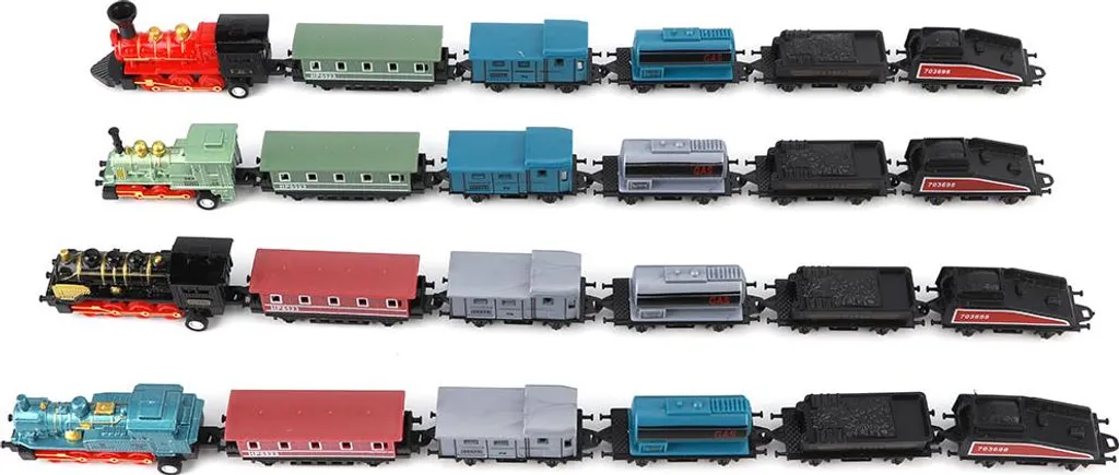Coffret de trains miniatures à rétro-friction style abcD pour garçon