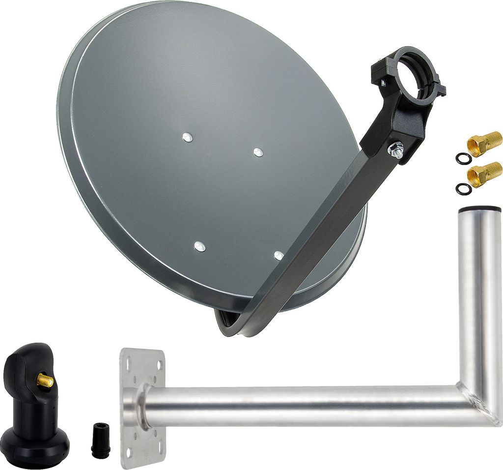 PremiumX SAT Anlage 45cm Satellitenantenne Anthrazit Single Produktbild 