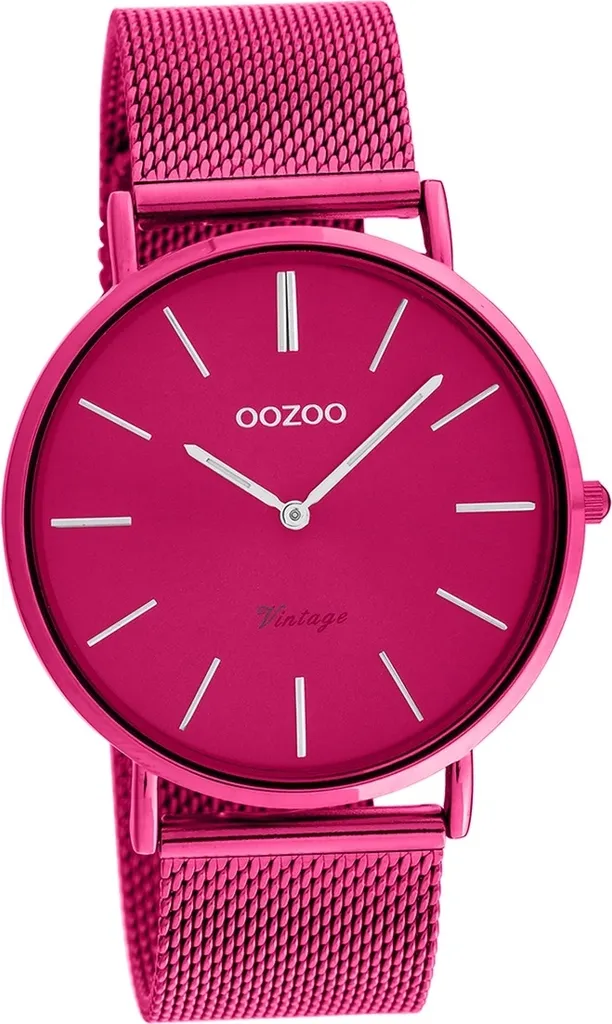 Montre femme rose qui ne raye pas la peau Oozoo Vintage Series