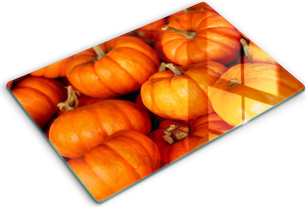 Abdeckung Glas - Küchenabdeckung - 80x52 cm - Abdeckplatte -Kürbisse