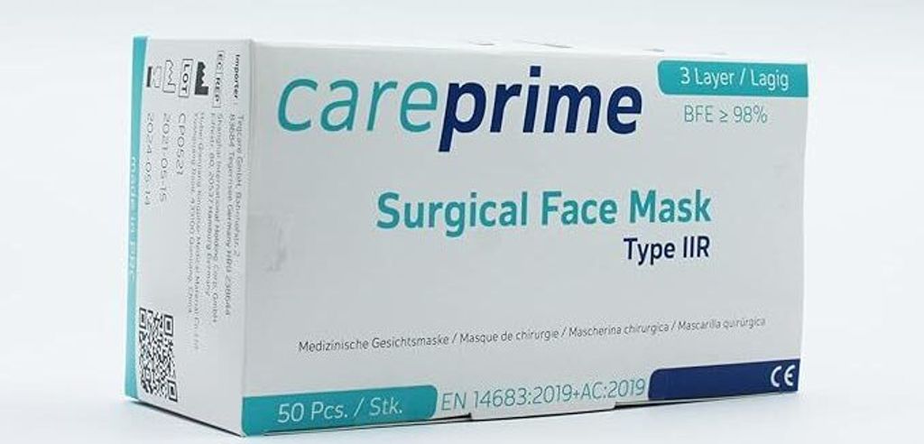 Type IIR Medizinische Mundschutz | OP Mundschutz | 50 Stück Produktbild 2