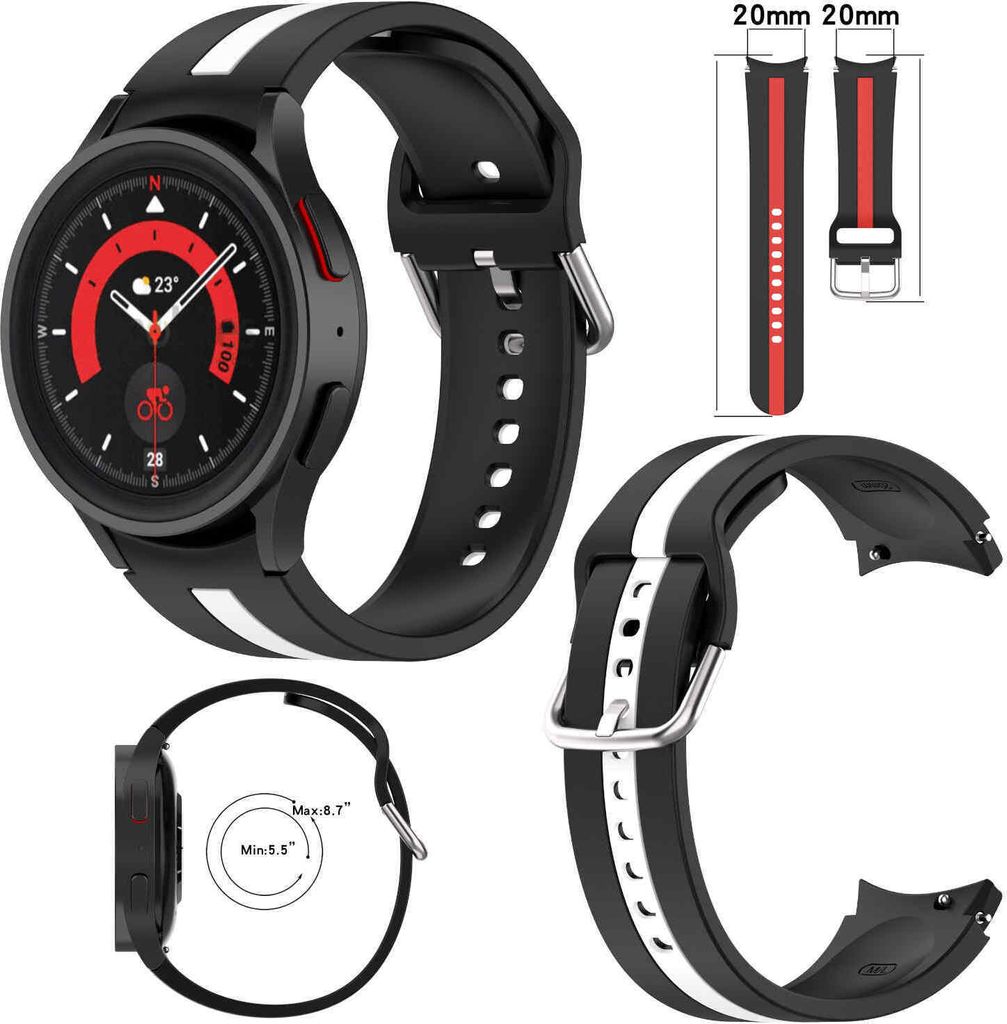 Für Samsung Galaxy Watch FE 6 5 4 Normal Pro Classic alle Größen Kunststoff Armband