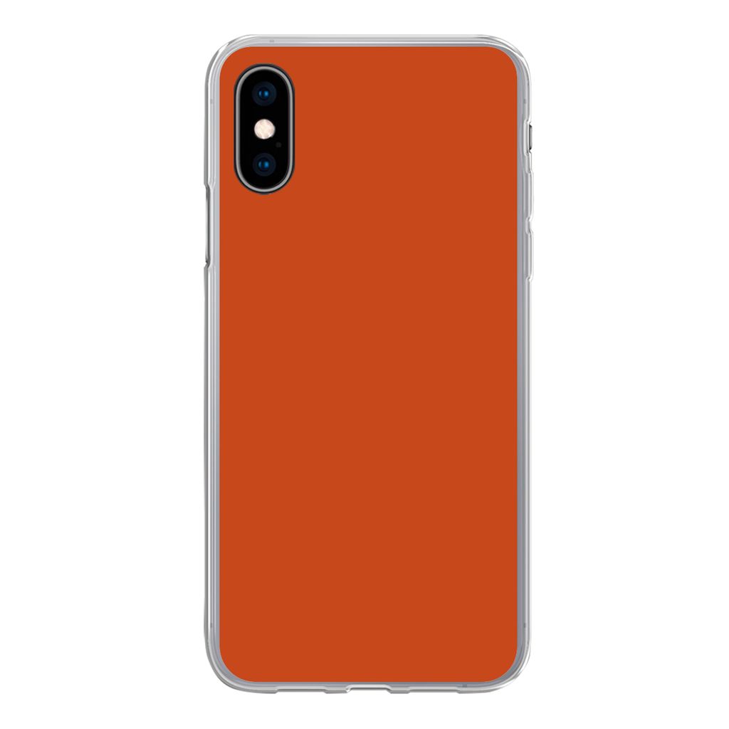 MuchoWow Handyhülle Schutzhülle Hülle für iPhone X Sienna - Erde - Farben - Massiv Silikon Softcase Handy Hülle - Handyhülle