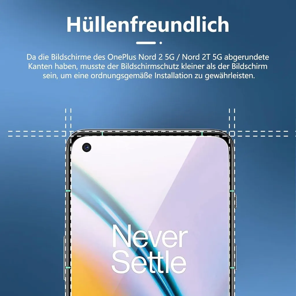 Verre blindé OnePlus Nord 2 5G dureté 9H anti-rayures - Pack de 3 unités - 3