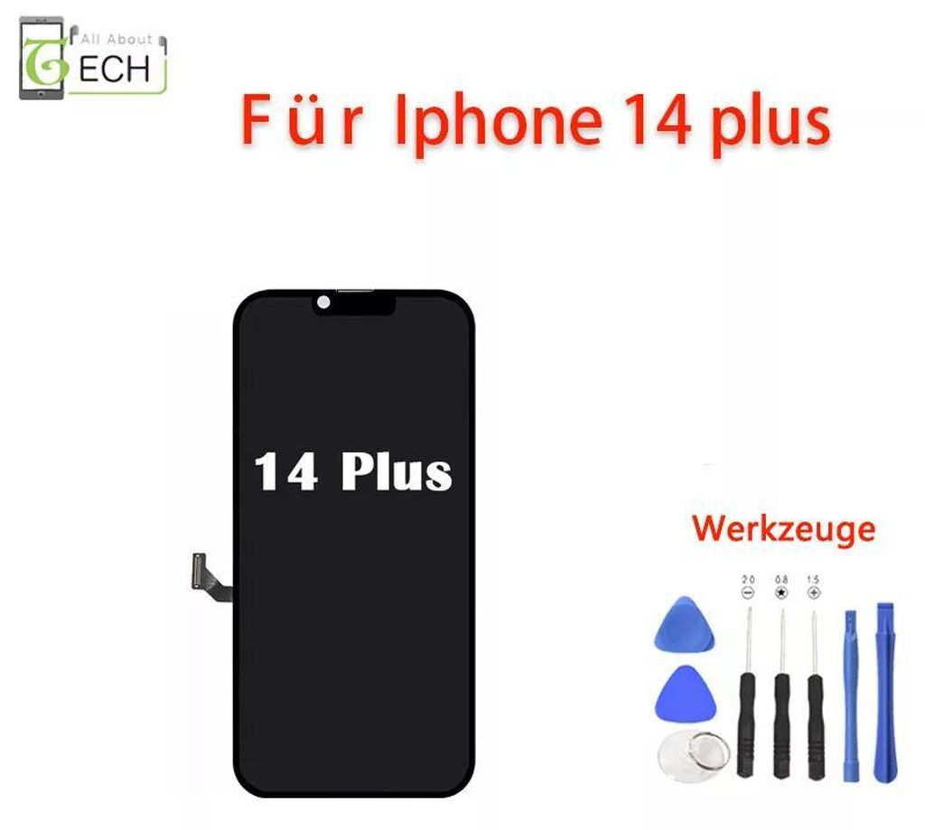 Für iPhone 14 Plus LCD Display Einheit schwarz Retina Produktbild 