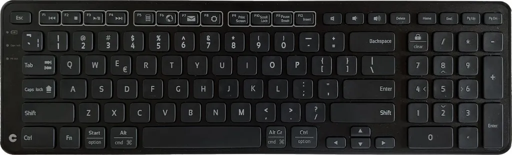 Clavier Ergonomique sans Fil Contour Balance Tastatur US Noir pour Bureau