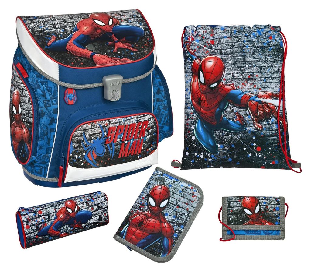 Scooli Ranzen-Set 5-teilig SPIDER-MAN Schulranzen Set mit Produktbild 