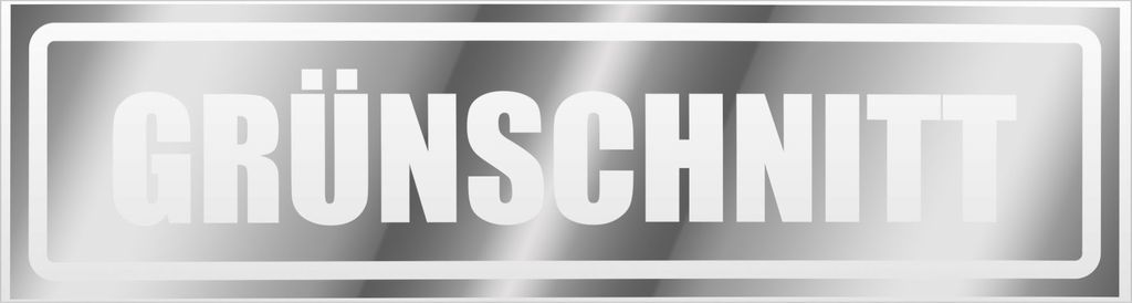 Kiwistar Grünschnitt invertiert Magnetschild Schild magnetisch - 60cm Chrom - Magnetfolie für Auto PKW Kfz