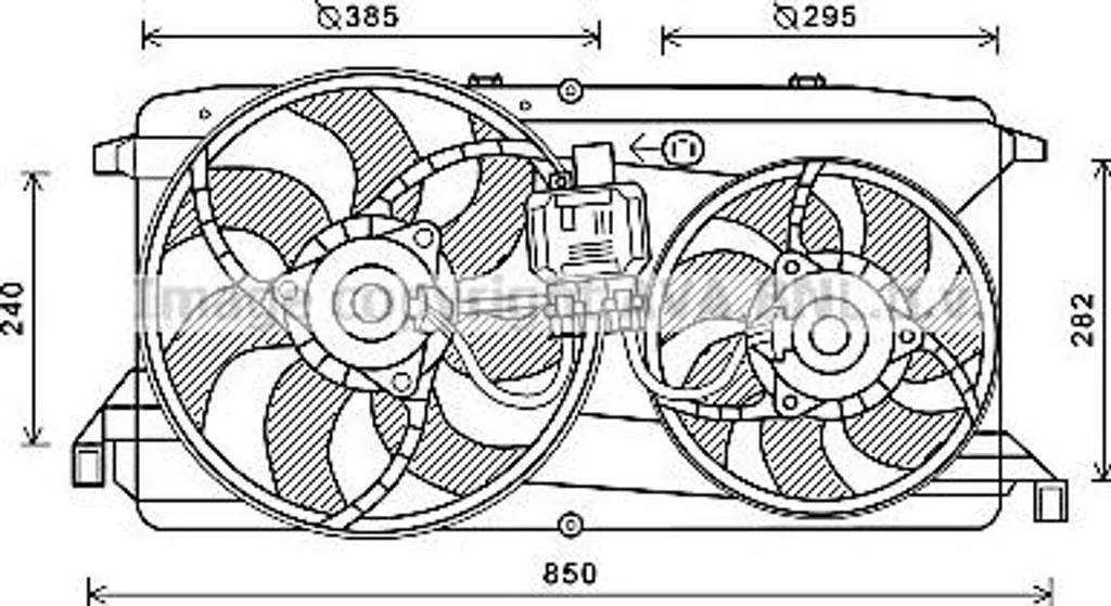 Ventilateur de radiateur moteur pour Transit AVA FD7579 OE 1484636
