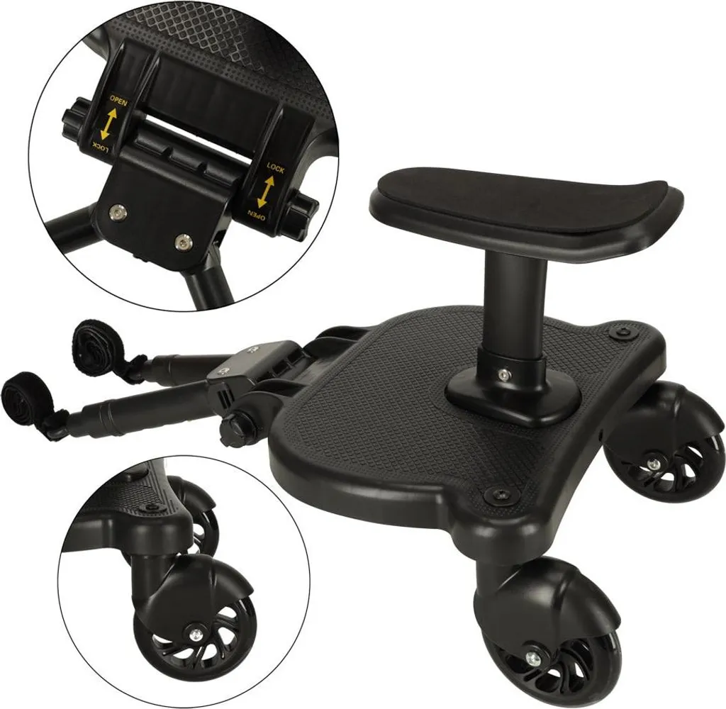 Adaptateur Poussette pour Second Enfant - Siège Pratique Noir Voyage