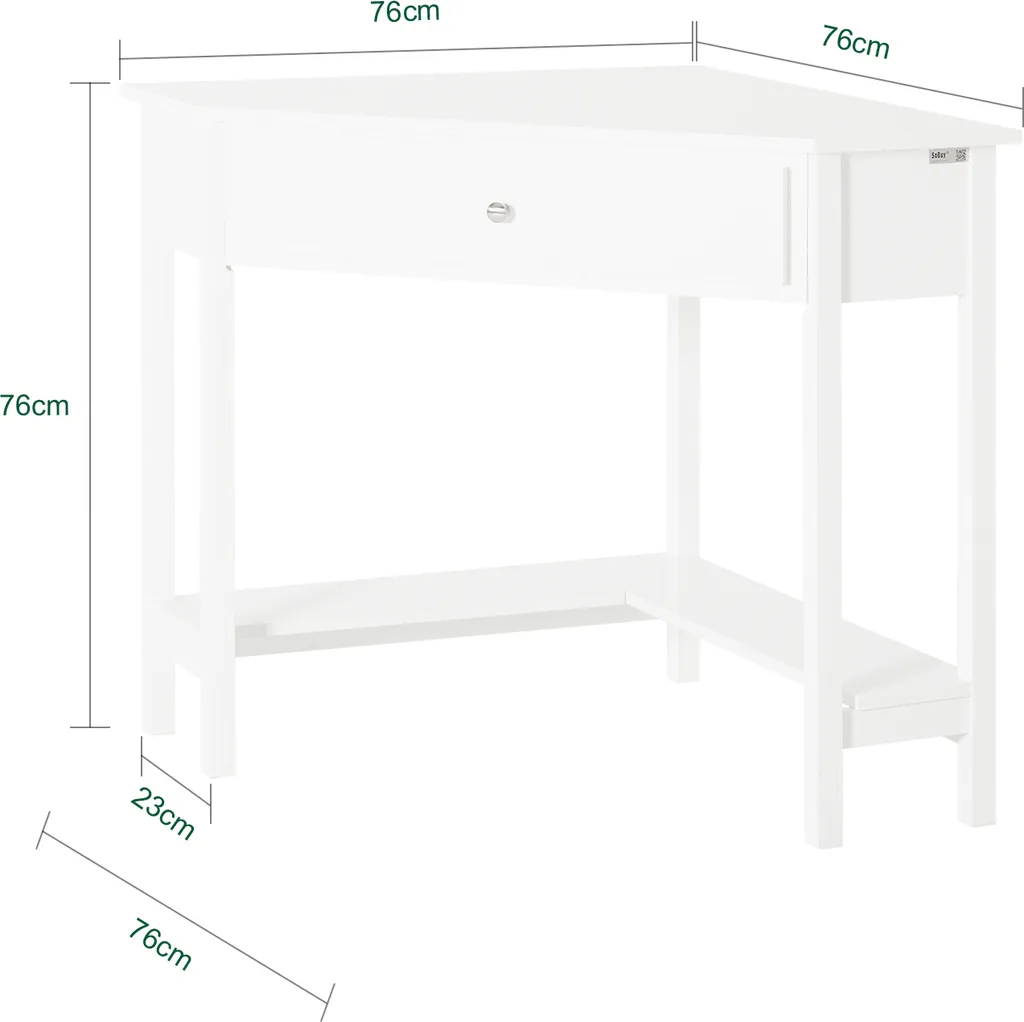 Table de Bureau d'Angle pour Désencombrer votre Salon avec Rangement