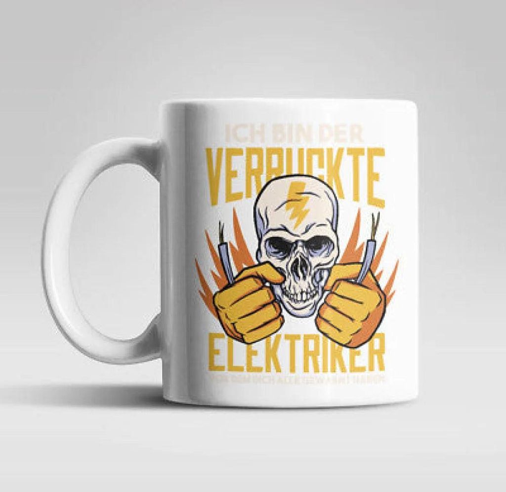 Verrückte Elektriker Kaffeetasse Teetasse Geschenkidee