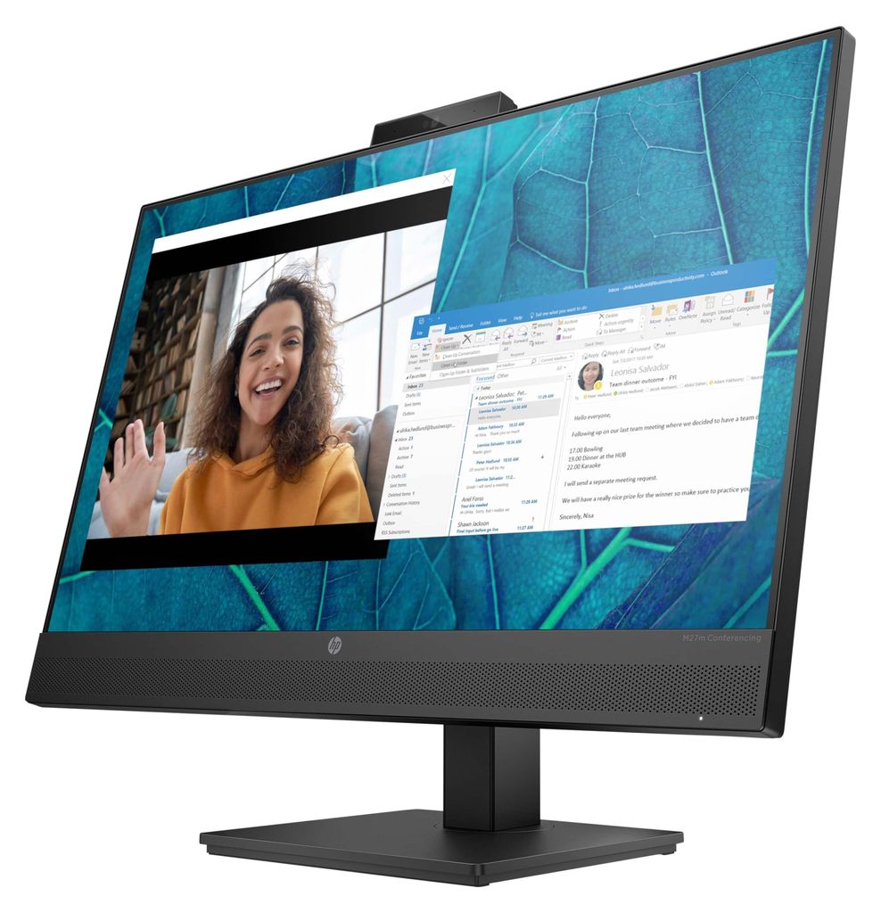 HP M27m Conferencing Monitor, 68,6 cm (27"), 1920 x 1080 Pixel, Full HD, 5 ms, Schwarz