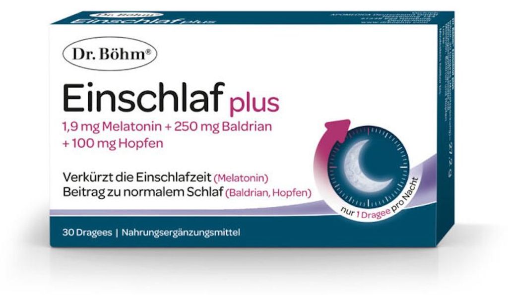 Dr. Böhm Einschlaf plus Melatonin 1 mg, 30 St. Dragees Produktbild 
