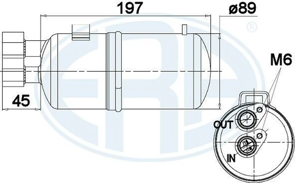 Sécheur de climatisation ERA 668006 pour Scenic II et Megane II OE