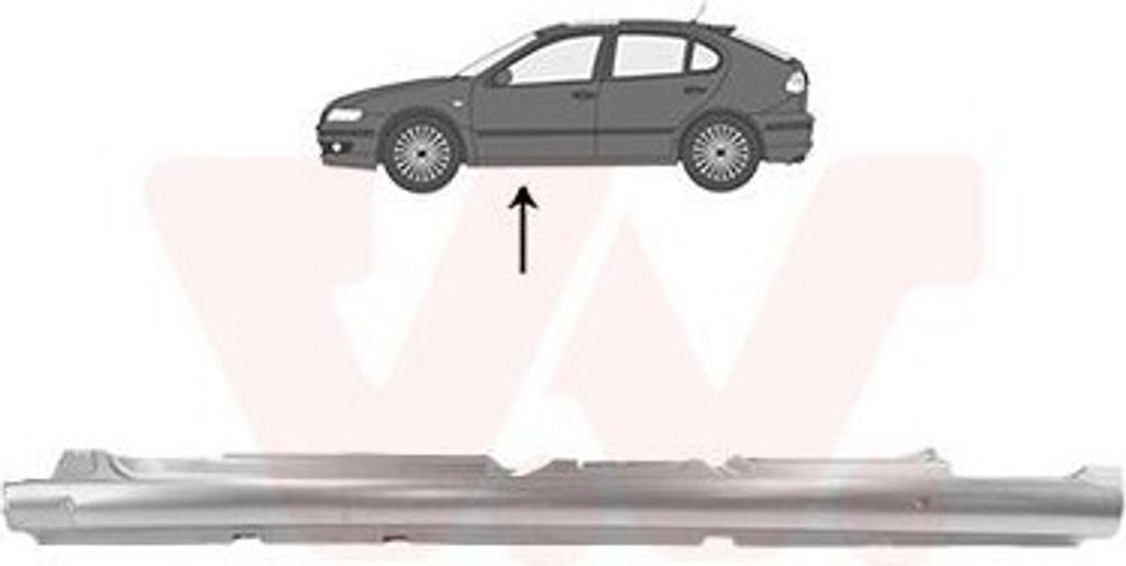 VAN WEZEL 4939103 Schweller Reparaturblech Einstiegblech Links für SEAT Leon Schrägheck (1P1)