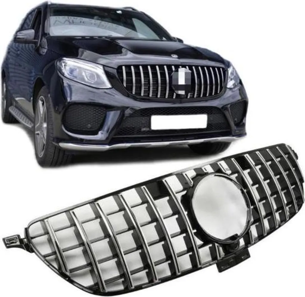 Calandre Mercedes GLE Coupé C292 Look GT Panamericana en ABS Noir Chrome
