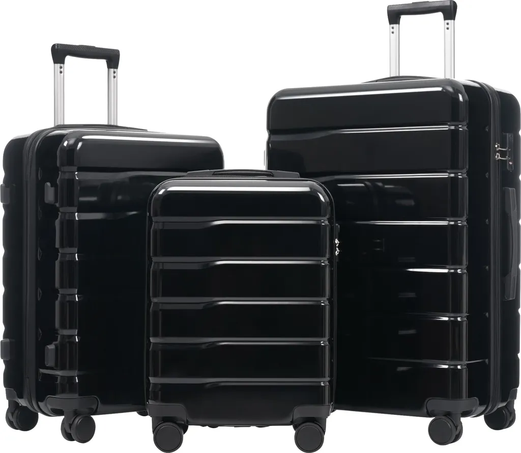Valises Ultra Résistantes ABS+PC et Serrure TSA avec Roulettes Silencieuses