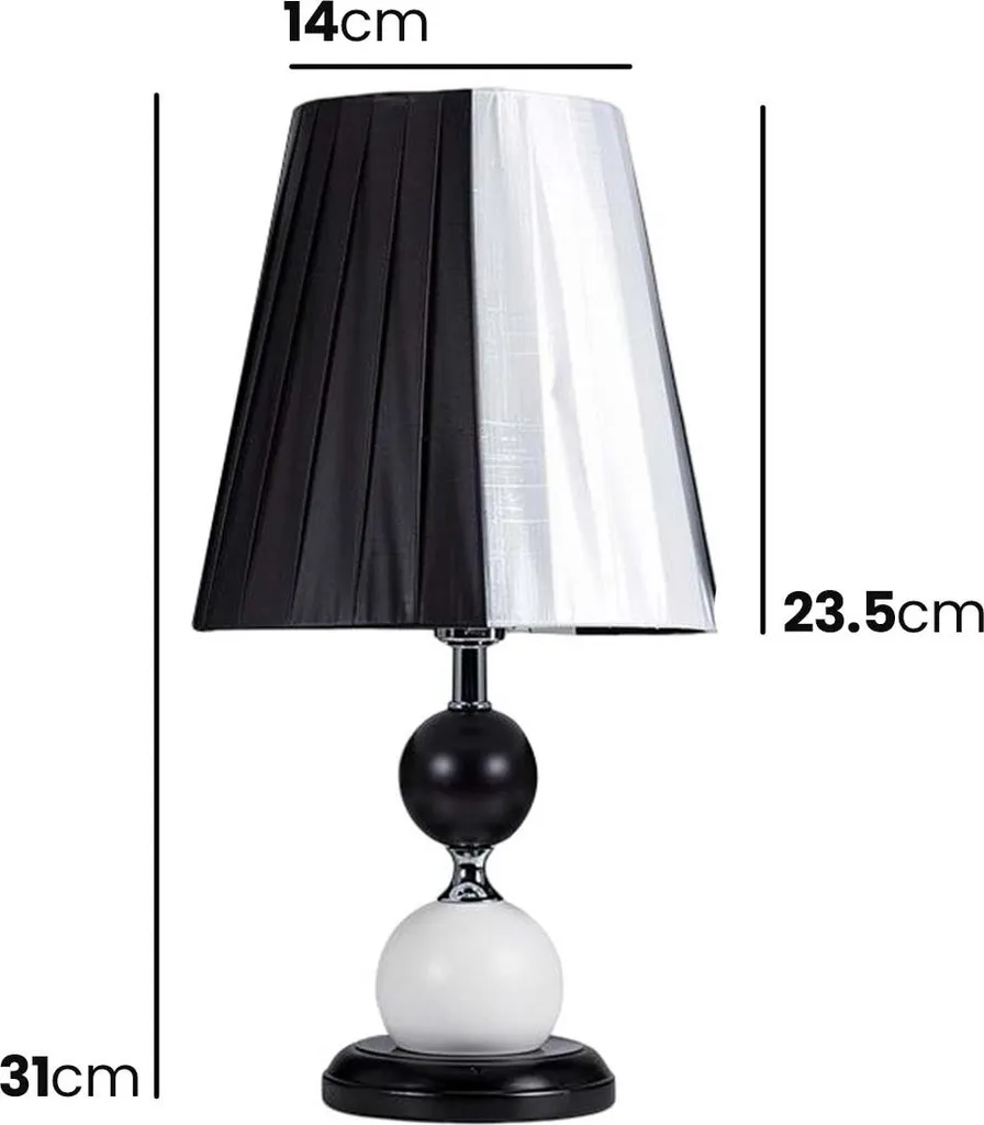 Luminaire de Chevet Design avec Abat-jour Textile et Pied LED Variable