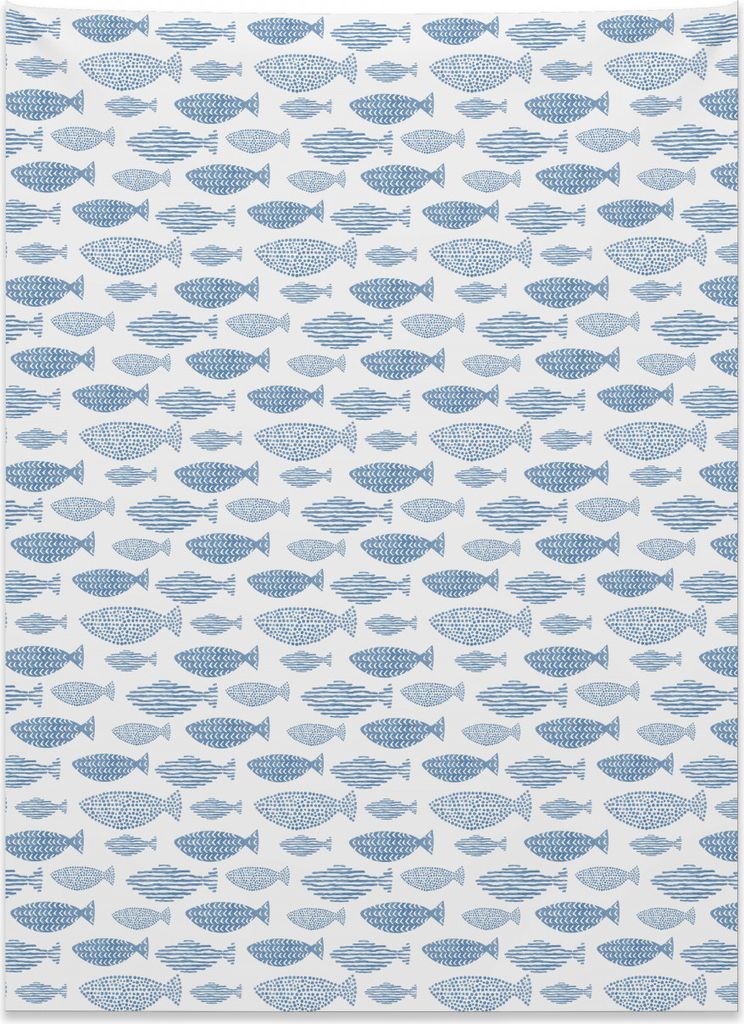 Abakuhaus Fisch Wandteppich, Abstrakter Aquarell-Effekt aus Weiches Mikrofaser Stoff Kein Verblassen Klare Farben Waschbar, 110 x 150 cm, Blasser S...