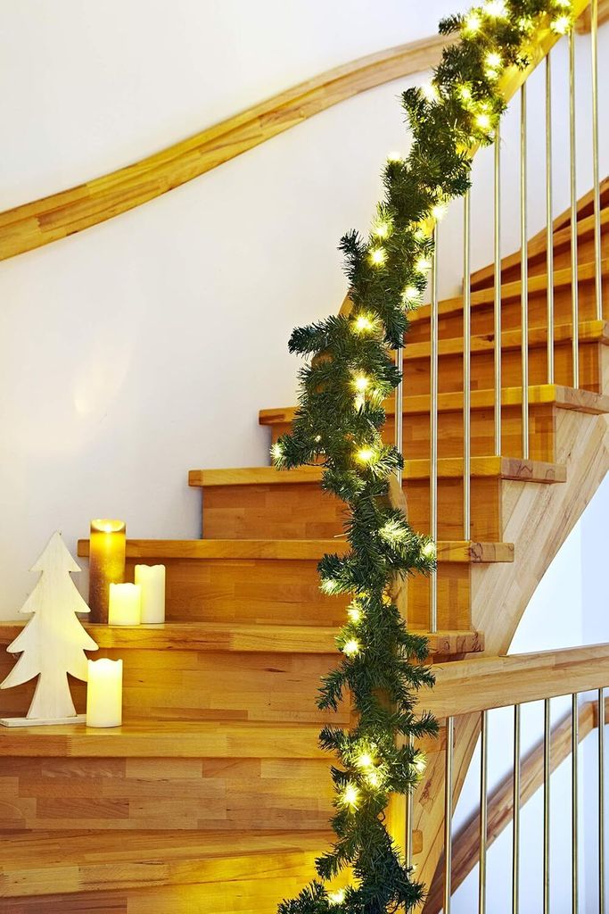 Girlande Weihnachtsgirlande mit Tannenzweigen und