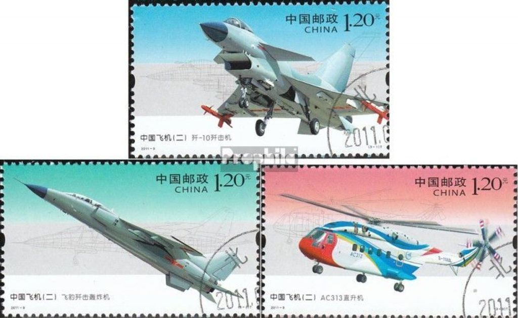Briefmarken Volksrepublik China 2011 Mi 4237-4239 (kompl.Ausg.) gestempelt Luftfahrtindustrie