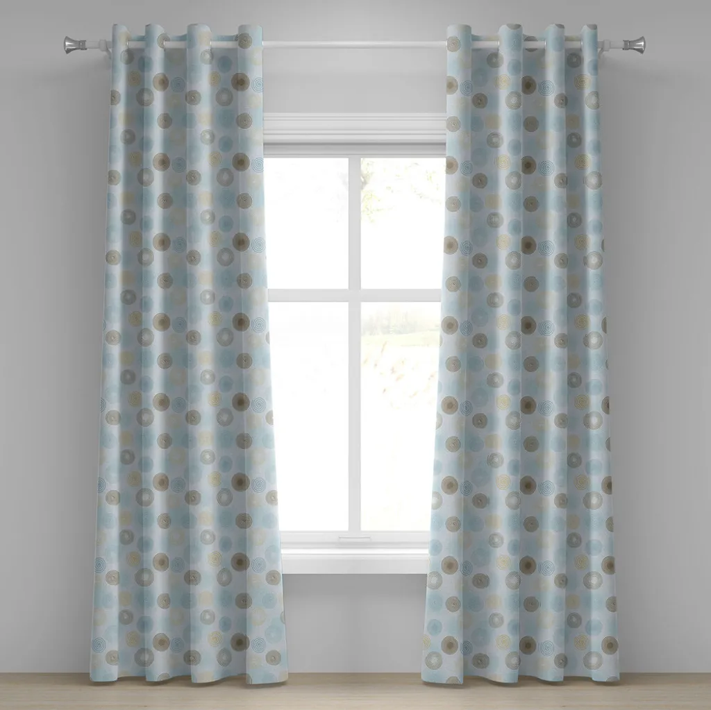 Tende ABAKUHAUS 280x245 cm Marrone e Blu | Design a Vortice Geometrico