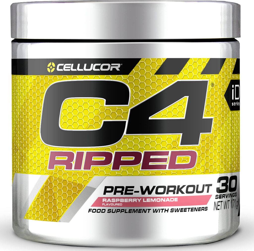 C4 Ripped - Pre-Workout-Booster - Raspberry Lemonade | Getränkepulver für Energy Drink | 150 mg Koffein + Beta-Alanin + Extrakt aus grünen Kaffe...