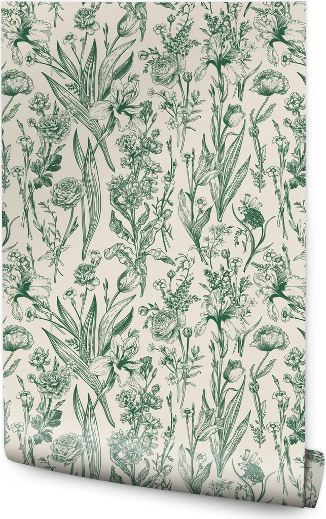 Papier Peint Salon Style Nature Vintage pour Déco Murale Intissé Facile