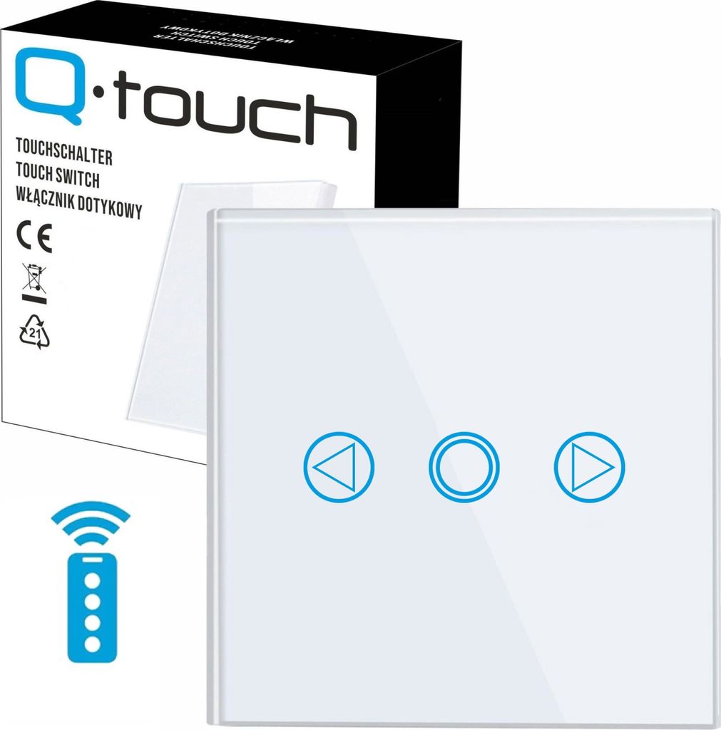 Glas Touch Dimmer Schalter Lichtschalter LED weiß mit Funktion