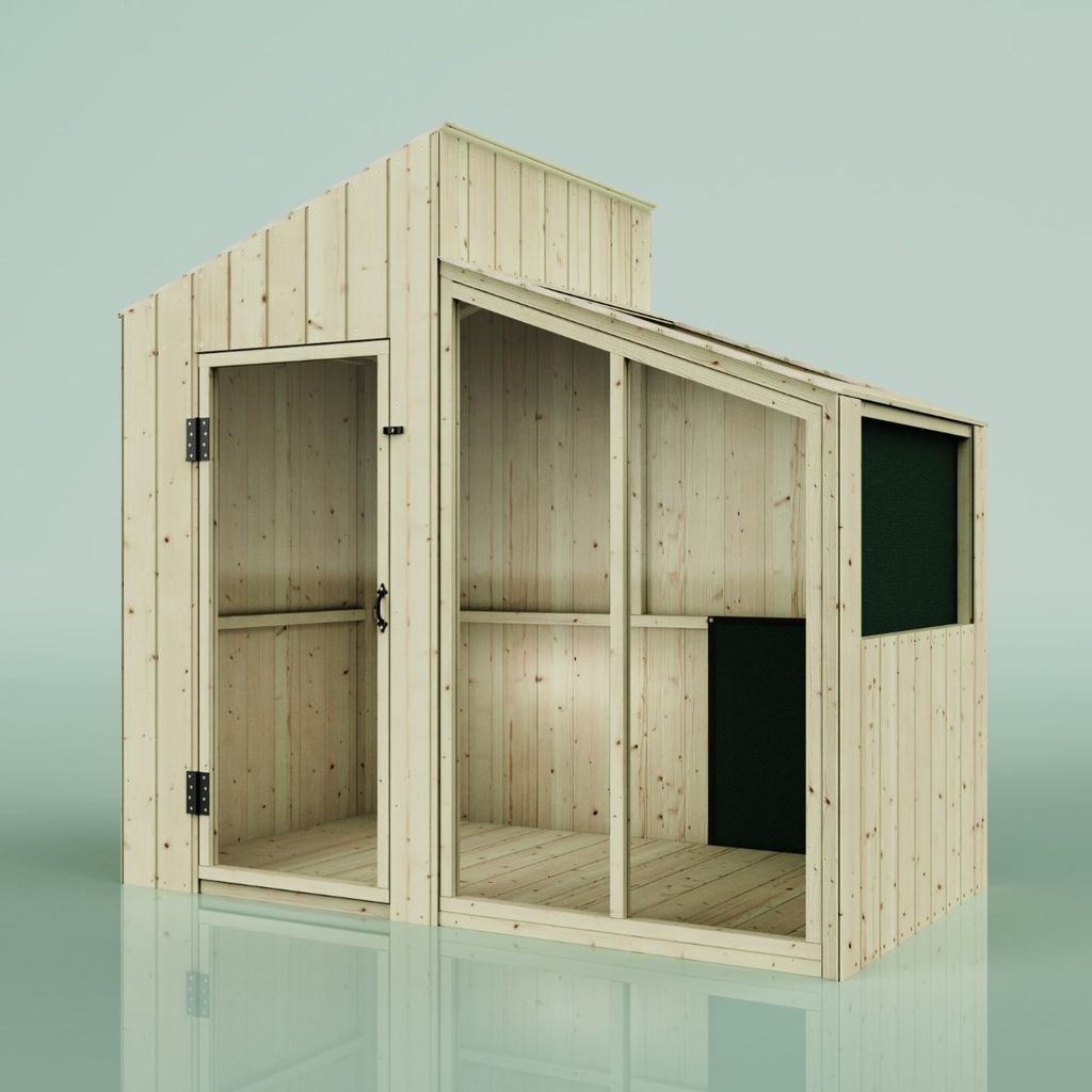 OutdoorToys Spielhaus aus Massiv-Holz mit Acryl-Glas, Produktbild 
