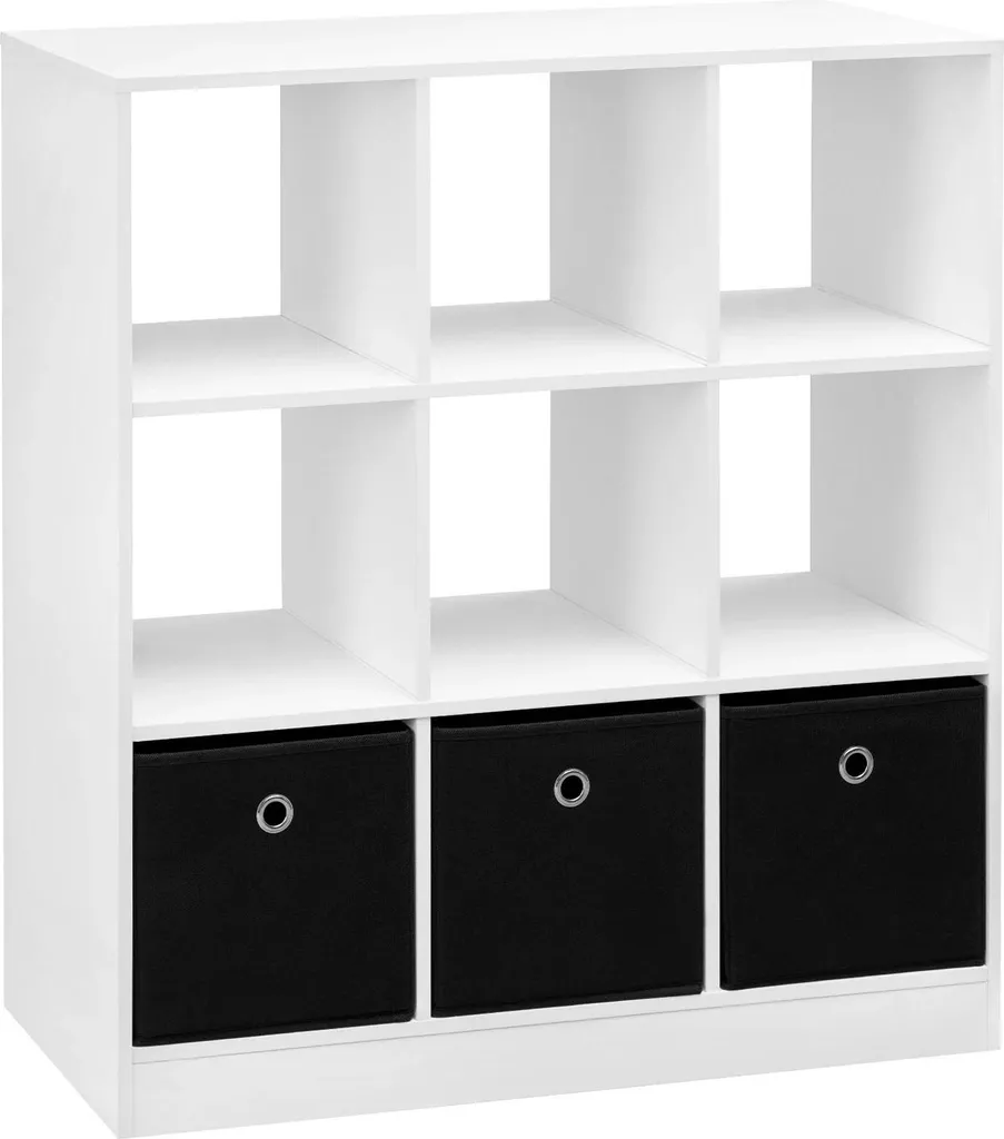 Étagère de rangement 9 compartiments meuble de rangement bois blanc salon