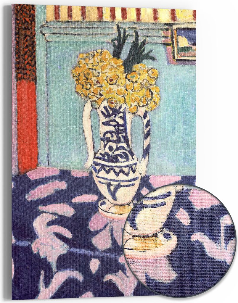 DEQOART Hybrid Leinwand Bild 60x90 cm 'Kreative Vitalität' Wandbild Glas flach modern