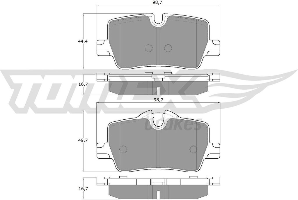 TOMEX brakes Bremsbeläge Satz Hinten Bremsklötze für BMW 3 Touring (G21) TX 19-85